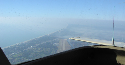 (Image: Looking back at Grand Strand after departure)