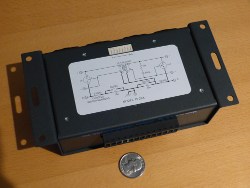 (Image: Bottom of Jensen PI-2XX showing diagram and DIP switch)