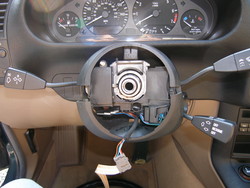 (Image: Two halves of the steering column cover)