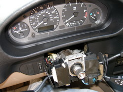 (Image: Two halves of the steering column cover)