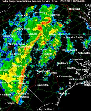 (Image: Raleigh, NC radar at 2030Z)