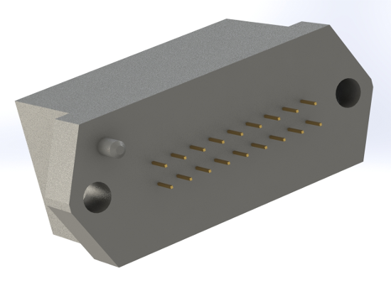 (Image: Solidworks render of top of X1071 connector)