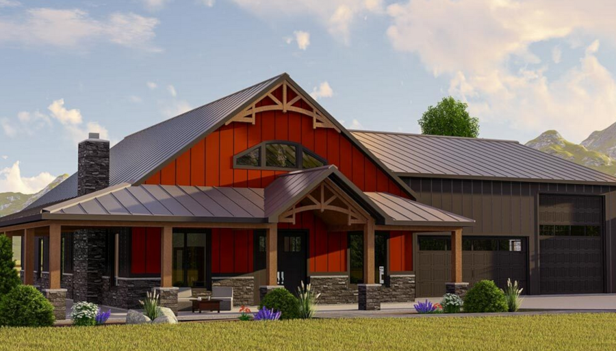 Concept of barndominium exterior