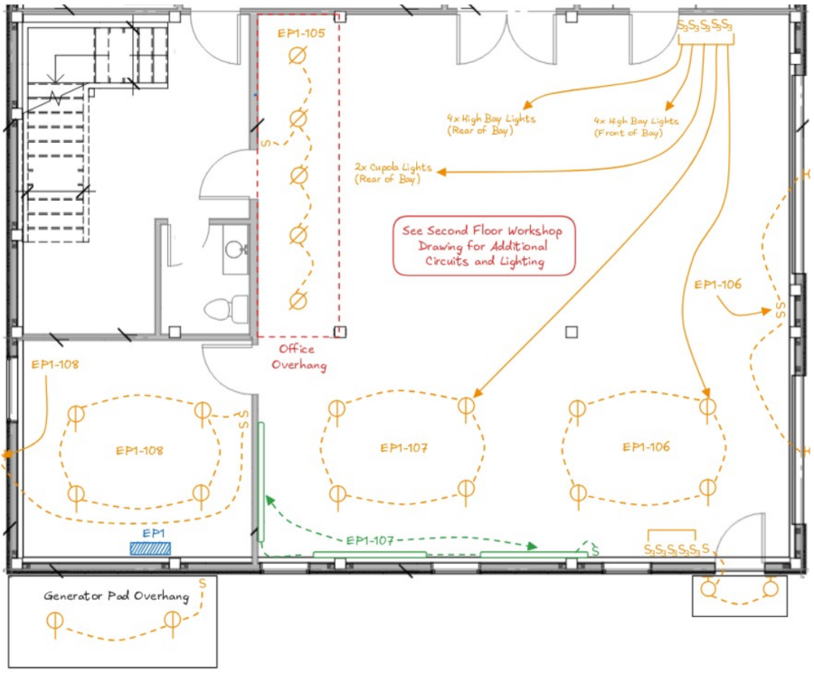 MEP: Electrical First Floor Lighting