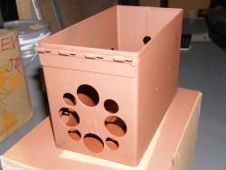 (Image: Exterior of tracker enclosure primed)