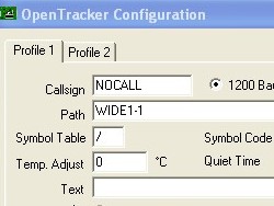 (Image: Screenshot of OpenTracker configuration program)