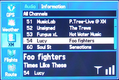 (Image: XM Radio Menu, Lucy Rocks!)